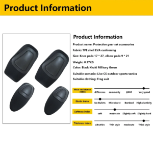 🛡️ Set de Rodilleras y Coderas Tácticas de Neopreno