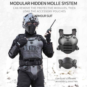 🦺 Chaleco Táctico MOLLE Ajustable (Negro)