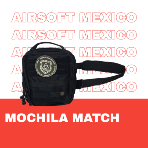 Mochila Táctica Match negra vista frontal – Altec Airsoft México