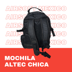 Mochila Táctica Compacta vista trasera Mochila Táctica Compacta Altec negra vista trasera